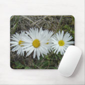 F42 Weiße Wildblumen Glatter Aster Mousepad (Mit Mouse)