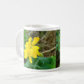 F44 Gelbe Wildblumen WildSenf Kaffeetasse (Vorderseite Links)