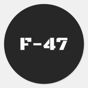 F47 Fighter Jet F-47 Aircraft Jet Aviation Militar Runder Aufkleber