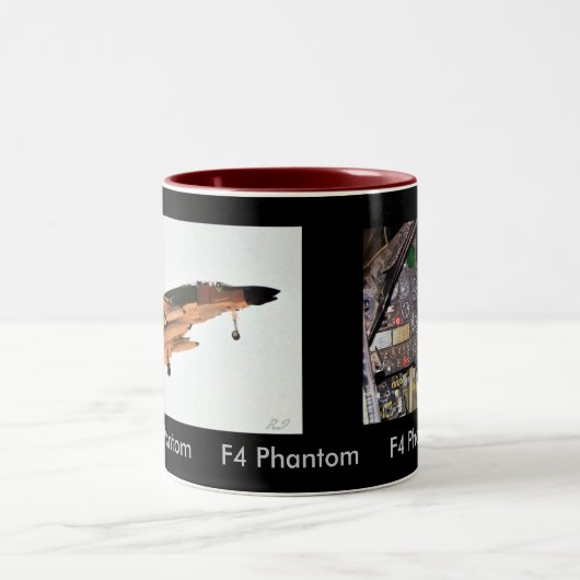 F4 Cockpit, F4 Phantom, F4 Phantom     F4 Phant… Zweifarbige Tasse (Mittel)