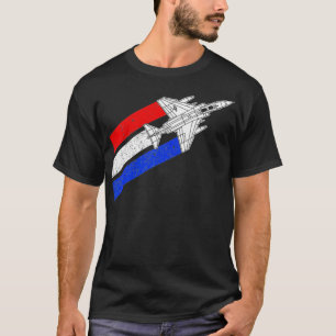 F4 Phantom Airplane Vintag USA Contrails Red Whit T-Shirt