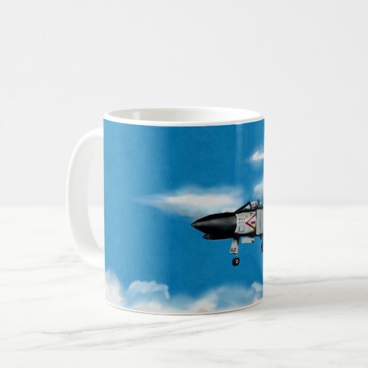 F4 Phantom Navy Jet Fighter Kaffeetasse (Vorderseite Links)