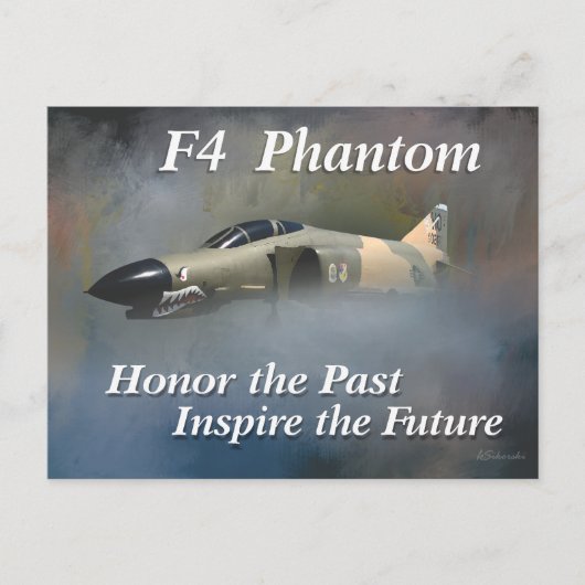 F4 Phantom-Postkarte Postkarte (Vorderseite)