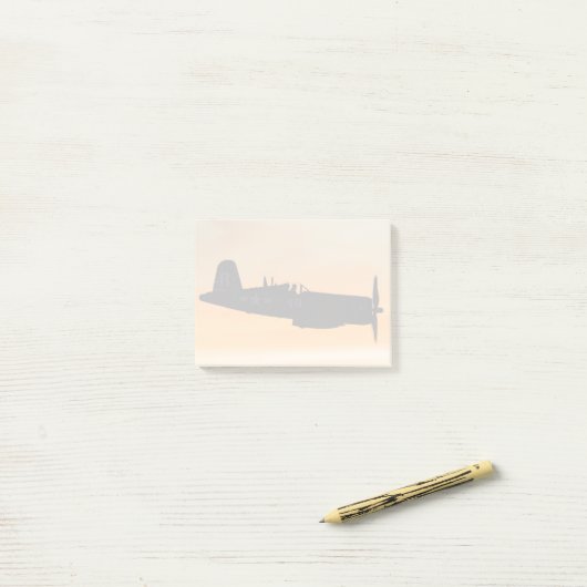 F4U Corsair Fighter Post-it Klebezettel (Auf Schreibtisch)
