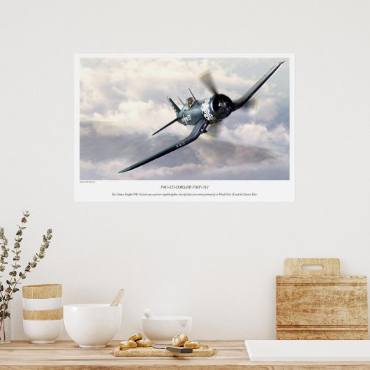 F4U Corsair Poster (Küche)