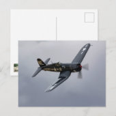 F4U Corsair Postkarte (Vorne/Hinten)