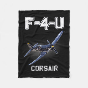 F4u Corsair Warbird Wwii Militärflugzeug Fleecedecke