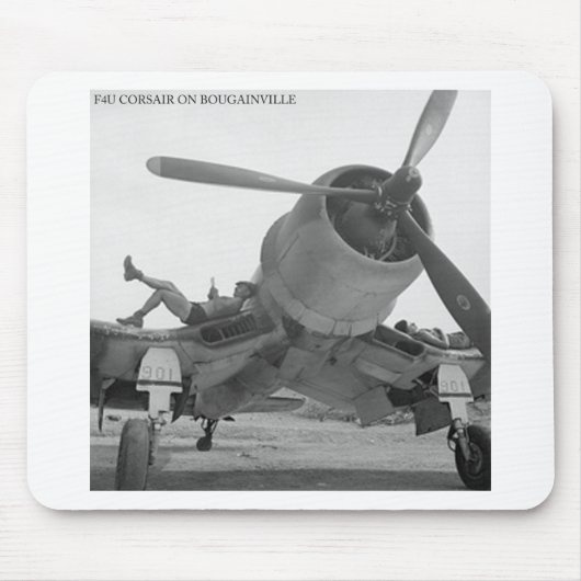 F4U CORSIAR AUF BOUGAINVILLE MOUSEPAD (Vorne)
