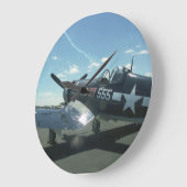 F4U-Korsair-Wall-Uhr Große Wanduhr (Winkel)