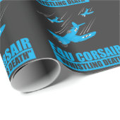 F4U Seeräuber-Luftfahrt-Jet Geschenkpapier (Rolleneckpunkt)