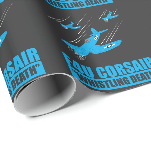 F4U Seeräuber-Luftfahrt-Jet Geschenkpapier (Rolleneckpunkt)