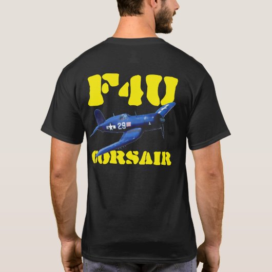 F4U SEERÄUBER-SCHWARZE SCHAF-GESCHWADER T-Shirt (Rückseite)