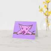 F6 - Niedliche Mitteilungskarten von Schweinen (Gelbe Blume)