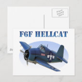 F6F Grumman Hellcat Postkarte (Vorne/Hinten)
