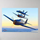 F6F HELLCAT, F8F BEARCAT und F/A-18C HORNET Poster (Vorne)