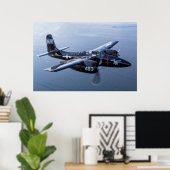 F7F Tigercat 'Bad Kitty' über dem Puget Sound Poster (Heimbüro)