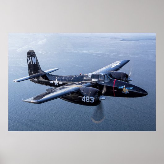 F7F Tigercat 'Bad Kitty' über dem Puget Sound Poster (Vorne)