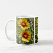 F8 Gelbe Wildblume Gaillardia Kaffeetasse (Links)