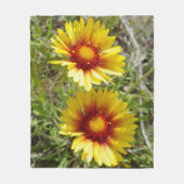 F8 Gelbe Wildblumen Gaillardia Fleecedecke (Vorderseite)