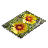 F8 Gelbe Wildblumen Gaillardia Notizblock (Linke Seite)