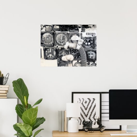 F-100-Instrumentenfeld Poster (Heimbüro)