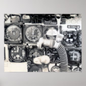 F-100-Instrumentenfeld Poster (Vorne)