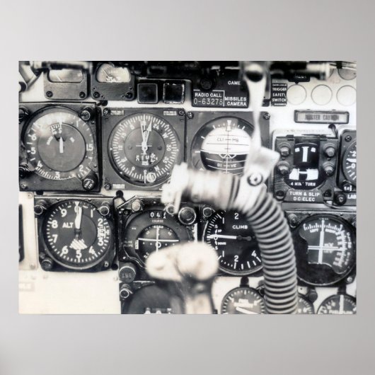 F-100-Instrumentenfeld Poster (Vorne)