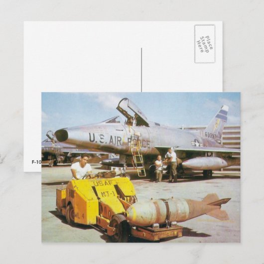 F-100 Super Saber Postkarte (Vorne/Hinten)