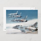 F-100 Super Sabers Postkarte (Vorne/Hinten)