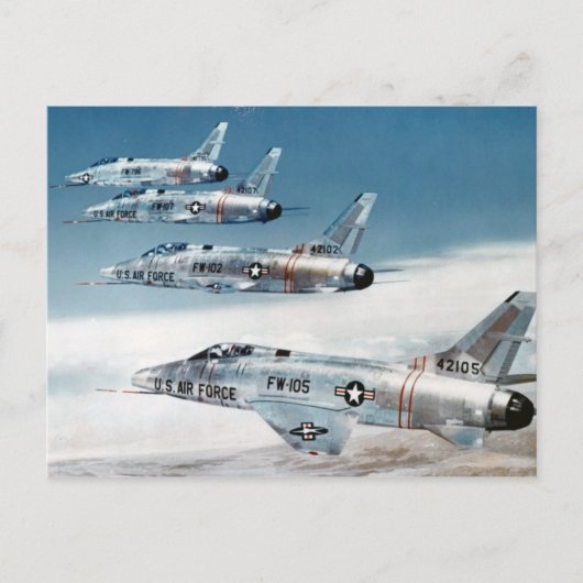 F-100 Super Sabers Postkarte (Vorderseite)