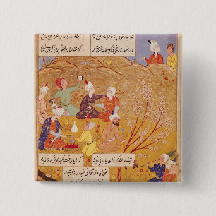 F.103v Freiluftfest, von einem Buch der Gedichte, Button
