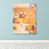 F.103v Open-Air-Fest, aus einem Gedichtbuch, 1554 Leinwanddruck (Insitu (Holzboden))