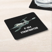 F-104 Starfighter ペーパーコースター Rechteckiger Pappuntersetzer (angewinkelt)