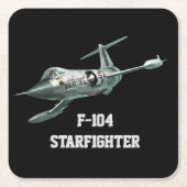 F-104 Starfighter ペーパーコースター Rechteckiger Pappuntersetzer (Vorderseite)