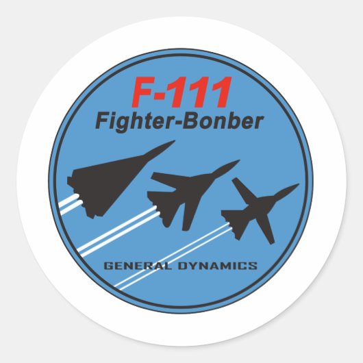 F-111 Patch Runder Aufkleber (Vorderseite)