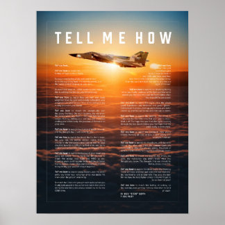 F-111F mit Tell Me How ode to flight Poster