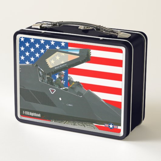 F-117 NIGHTHAWK METALL BROTDOSE (Rückseite)