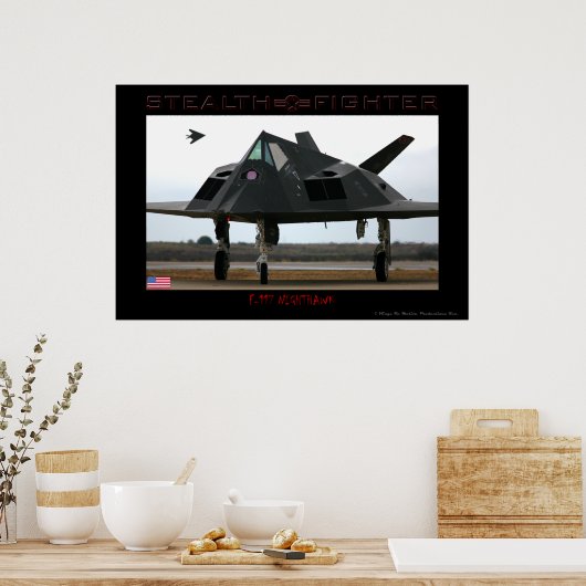F-117 Stealth Fighter Poster (Küche)