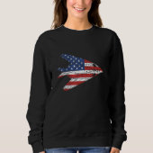 F-117 Stealth Nighthawk Aircraft American Flag F11 Sweatshirt (Vorderseite)