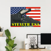 F-117 Stealth USA Poster (Heimbüro)