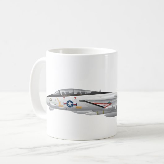 F-14 Militärischer Kampfjet von Tomcat VF-21 Kaffeetasse (Vorderseite Links)