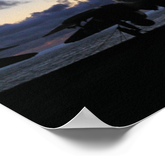 F-14 Sonnenuntergang Poster (Ecke)