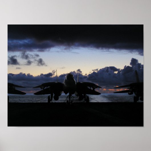F-14 Sonnenuntergang Poster (Vorne)