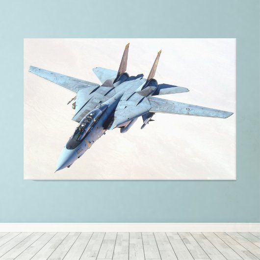F-14 TOMCAT 40 x 60 Leinwanddruck (Insitu (Holzboden))