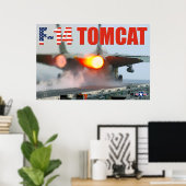 F-14 TOMCAT "AFTERBURNER" POSTER (Heimbüro)
