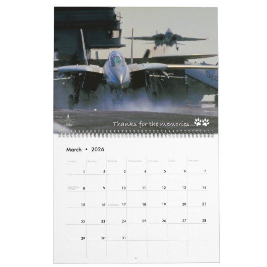 F-14 TOMCAT "Danke für die Erinnerungen..." Kalend Kalender (Mär 2026)