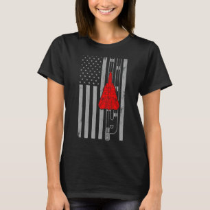 F-14 Tomcat Fighter Jet Flugzeug American Flag Run T-Shirt