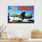 F-14 TOMCAT "HOOK DOWN" POSTER (Küche)