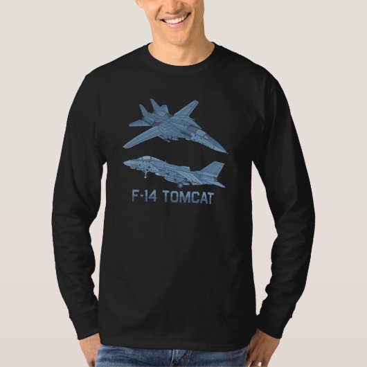F 14 Tomcat Jet Fighter Flugzeug Diagramm T-Shirt (Vorderseite)