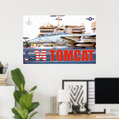F-14 TOMCAT "LAUNCH" POSTER (Heimbüro)